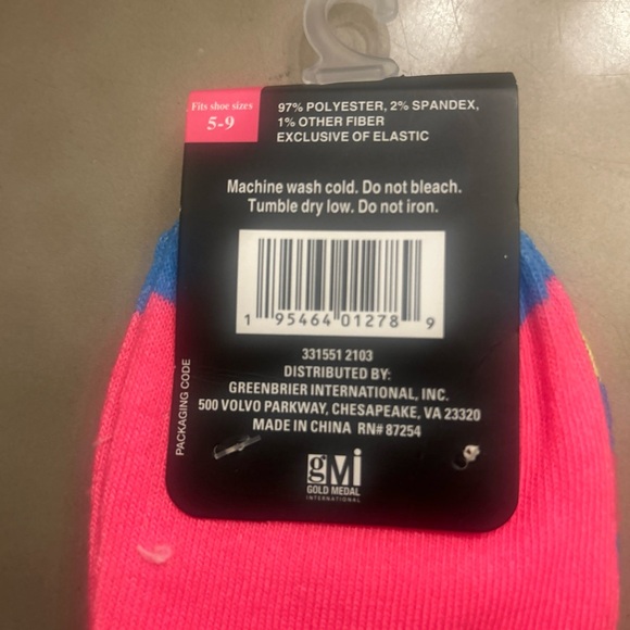 Beverly Hills Polo Club Colorful Socks 2 pair set size 5-9 - Picture 3 of 4
